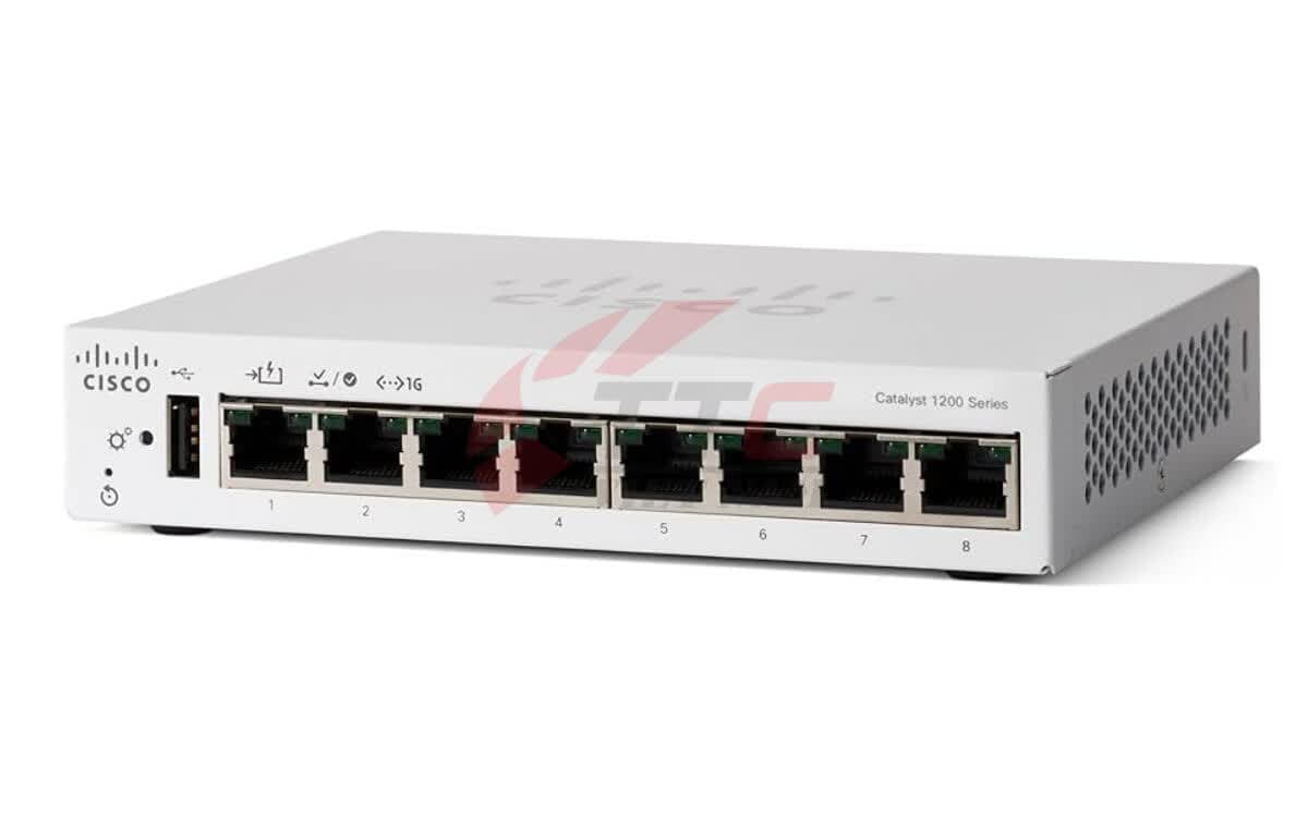 Switch C1200-8T-D Chính Hãng Cisco 8 cổng RJ45 10/100/1000Mbps - Image 1