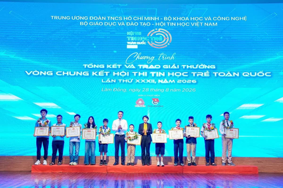 Đoàn TPHCM xuất sắc giành giải nhất hội thi tin học trẻ toàn quốc 2026