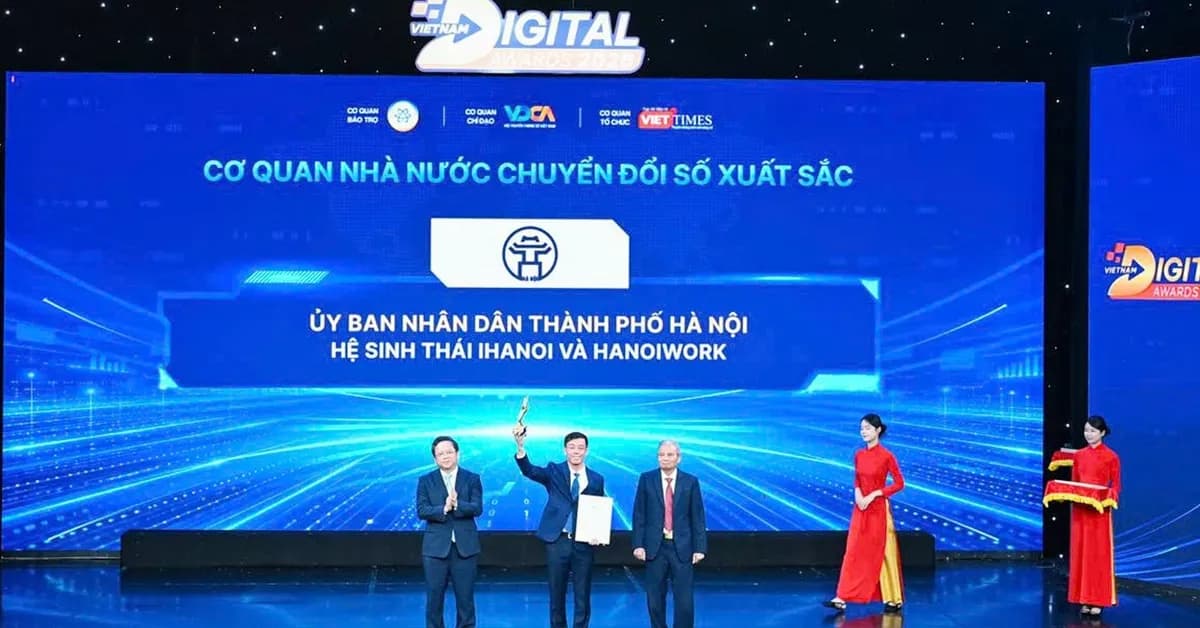 Hệ sinh thái iHanoi và Hanoiwork giúp Hà Nội giành giải chuyển đổi số Việt Nam 2026