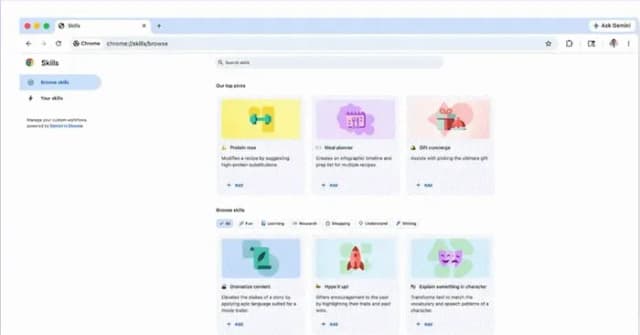 Hướng dẫn cách lưu prompt AI Skills trên trình duyệt Google Chrome