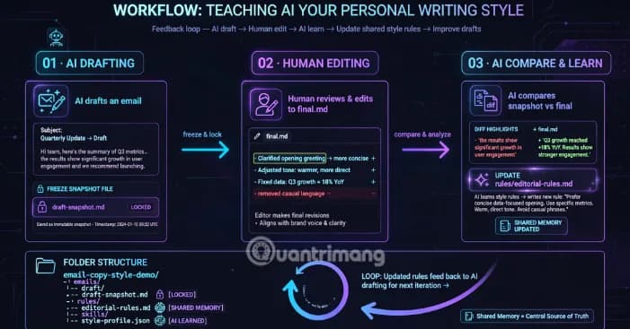 Hướng dẫn huấn luyện AI tự học văn phong viết chuẩn cá nhân hóa