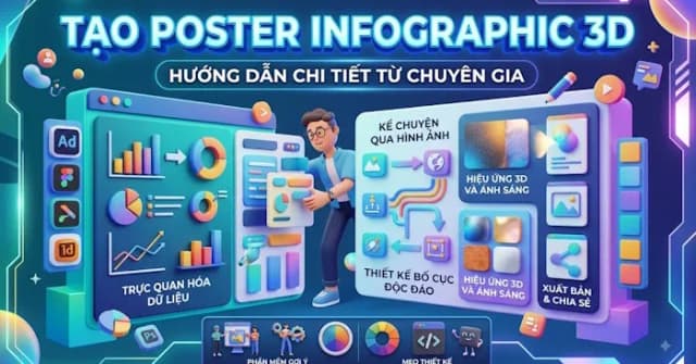 Hướng dẫn tạo poster infographic 3D tóm tắt nội dung trên Gemini