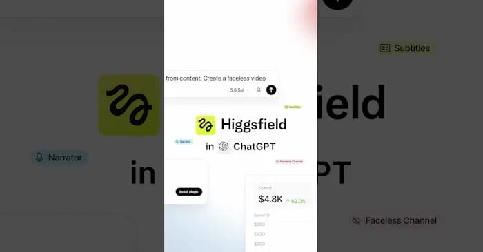 Hướng dẫn tích hợp và sử dụng Higgsfield tạo video trực tiếp trên ChatGPT
