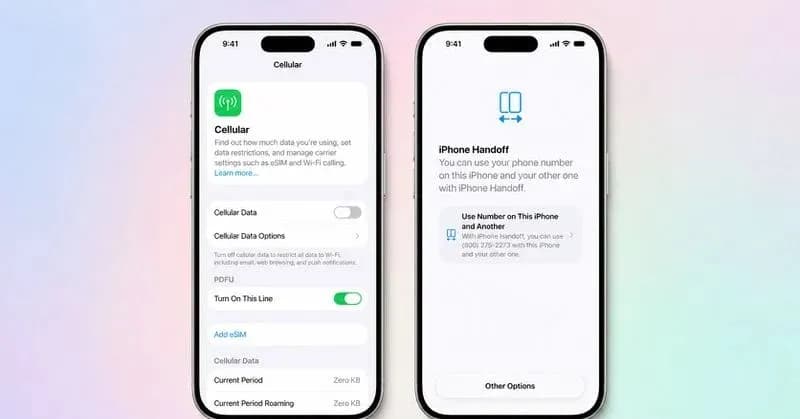 Khám phá tính năng iPhone Handoff cho phép dùng chung số điện thoại trên iOS 27